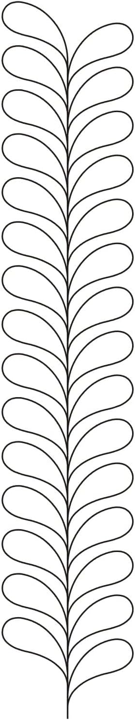 Juego de 3 plantillas de edredón de plástico para bordes, patrones, borde de plumas, fajas, diseño de salpicaduras con guía de edredón