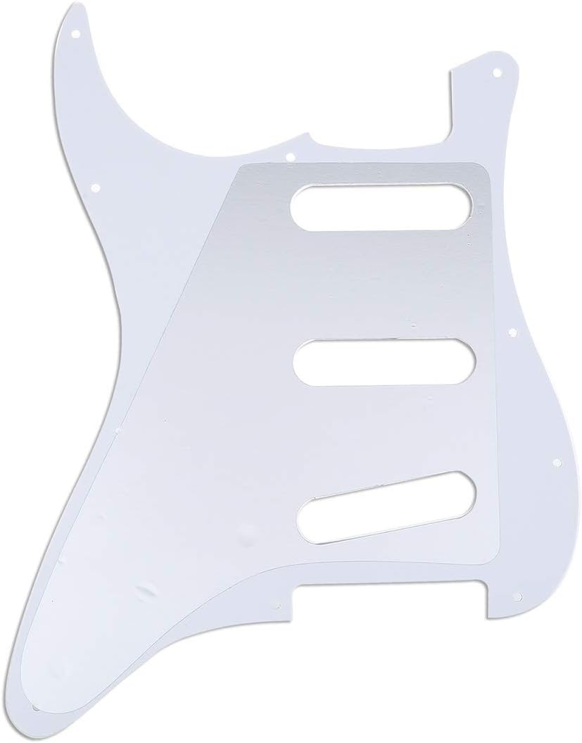 Juego de carcasa para guitarra eléctrica Musiclily SSS 11 agujeros Stratocaster para Fender, hecho en MéxicoEE. UU., Blanco Perlado