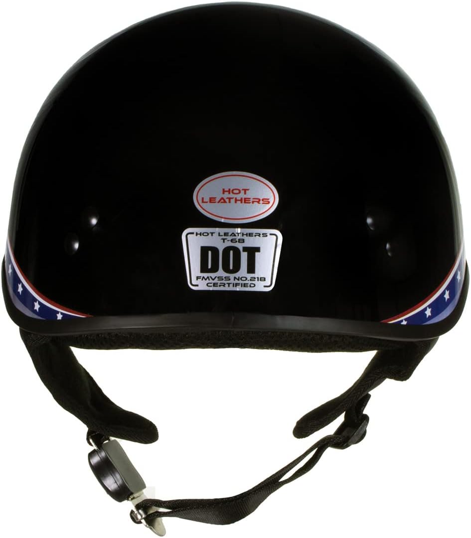 Hot Leathers HLT68 ‘Eagle’ Black Advanced DOT – Casco de motocicleta para hombres y mujeres