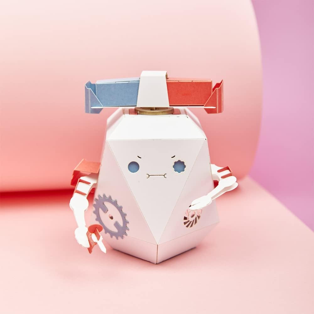 ROBOTRY – Kit de fabricación de robots de papel en movimiento, aprende 5 mecanismos de robot muy básicos (el oficial de policía genial, Poli)