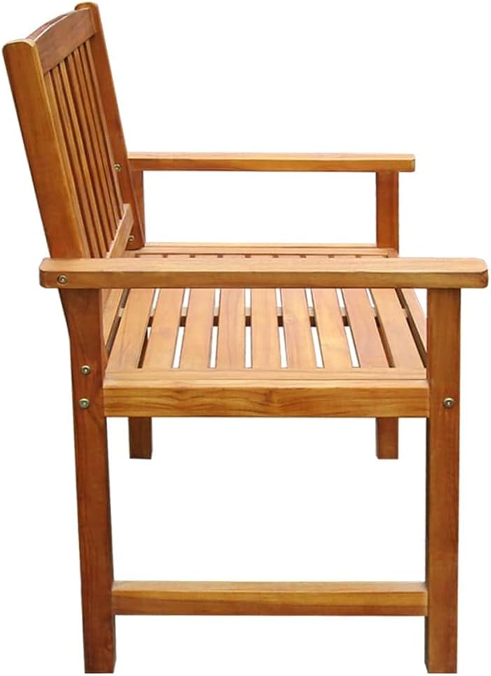 vidaXL Sillas de patio, 2 piezas, silla de comedor de patio con reposabrazos, silla de exterior para terraza, jardín, césped, balcón, patio, madera