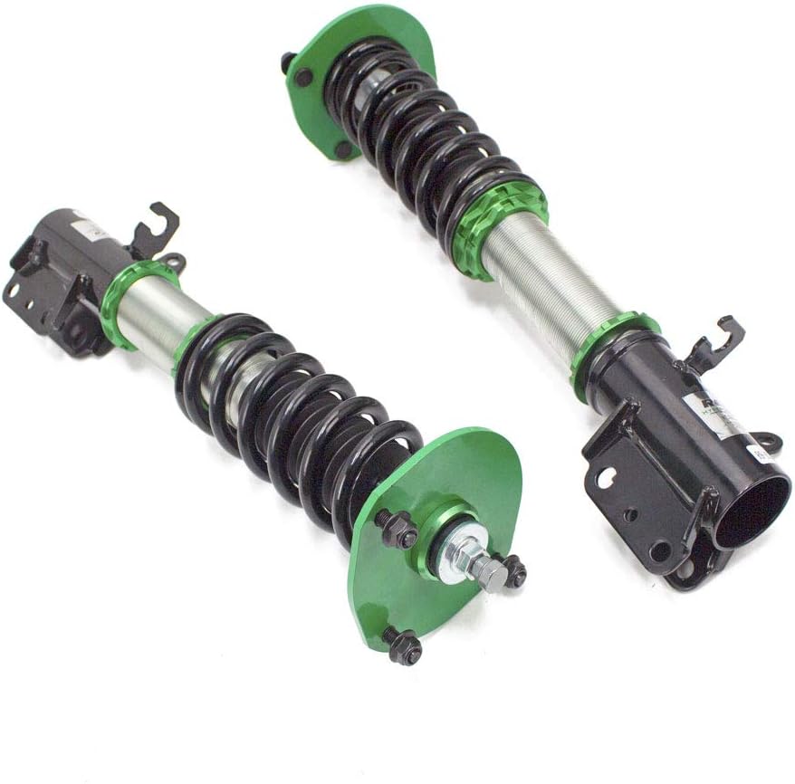 R9-HS2-105 compatible con Mazda Protege (BJ) 1999-03 Hyper-Street II Kit de coilover con ajuste de fuerza de amortiguación de 32 vías por Rev9,