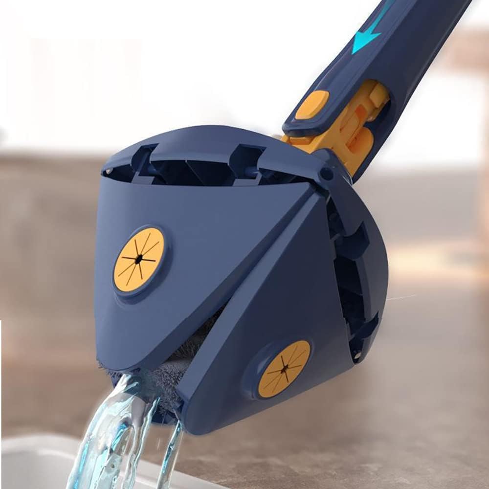 Cleangly – Trapeador giratorio triangular de 360, trapeador de limpieza ajustable giratorio de 360, trapeador triangular original, giratorio de 360,