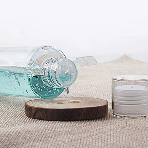 Frasco de botella de plástico vacío transparente de 3.4 fl oz3.4 oz con reductor de orificio y tapa de tornillo Envase de embalaje de viaje