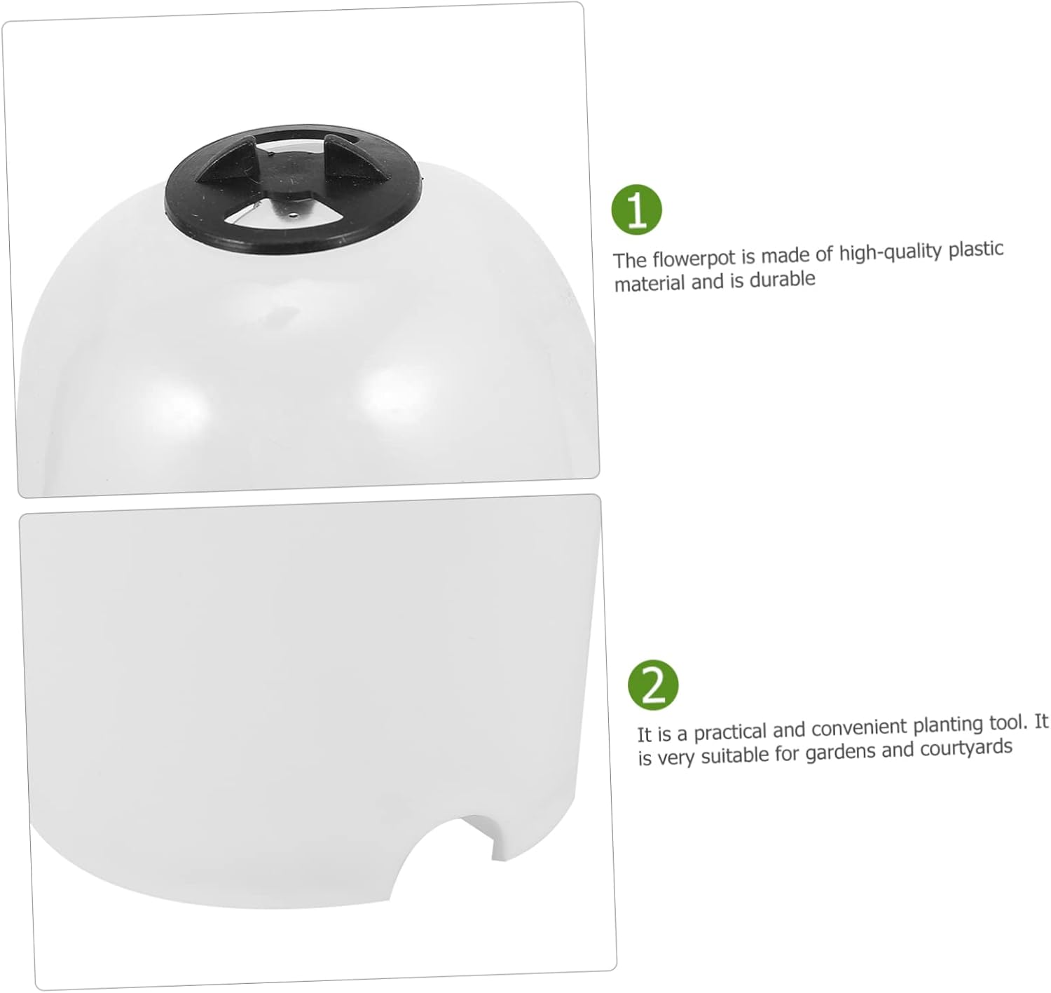 Yardwe 6 piezas de cubierta de asfixia para suculentas, bandeja de plástico, para suculentas, cubierta protectora de plantas de plástico, bandejas