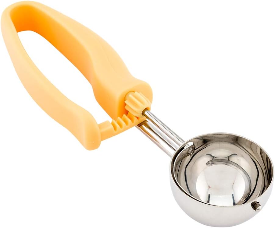 Cucharón de porciones de acero inoxidable de agarre cómodo con mango ambidiestro