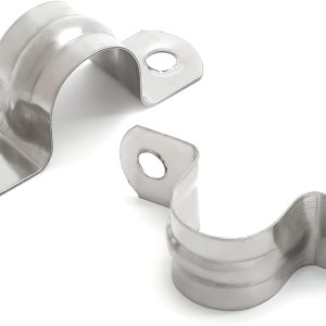 25 abrazaderas de conducto M20 (34 pulgadas), correa de acero inoxidable con dos agujeros, soporte en U, tira de tubo rígida, abrazadera de cable 25 abrazaderas de conducto M20 (34 pulgadas), correa de acero inoxidable con dos agujeros, soporte en U, tira de tubo rígida, abrazadera de cable