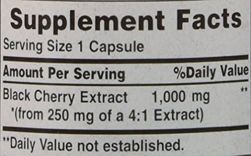 Puritan’s Pride Cereza Negra 1000 mg – 300 Cápsulas Paquete de 3 Hecho en Estados Unidos
