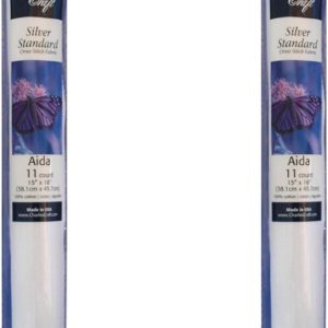 DMC Charles Craft Silver Label Aida – Tubo suave de 11 unidades, 15 x 18 pulgadas, color blanco (paquete de 2) DMC Charles Craft Silver Label Aida – Tubo suave de 11 unidades, 15 x 18 pulgadas, color blanco (paquete de 2)