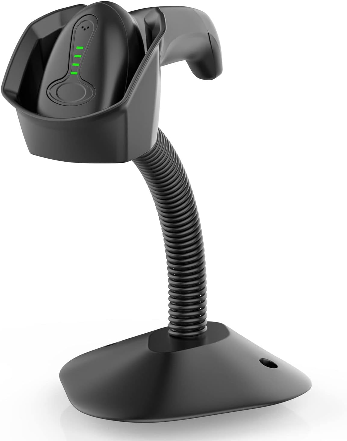 Symcode Soporte universal para escáner de código de barras manos libres, escáner de código de barras, soporte de cuna, ángulo base y cabeza