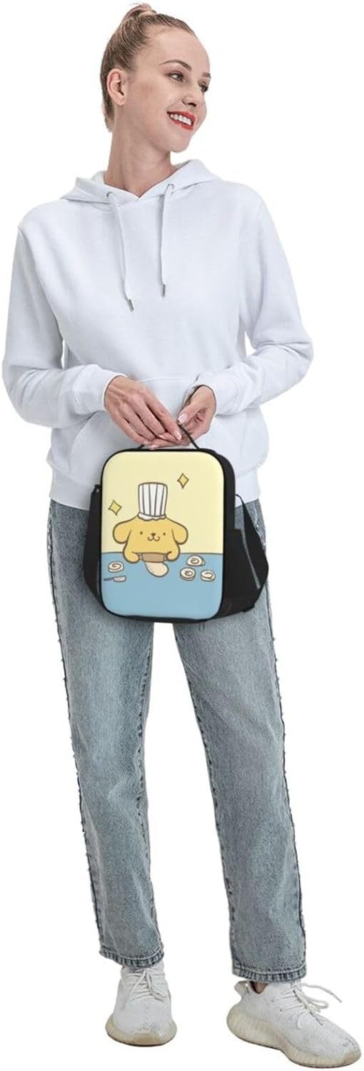 Lonchera divertida con aislamiento térmico para cachorros, bolsa de almuerzo suave para mujeres y hombres, bolsa de almuerzo reutilizable con