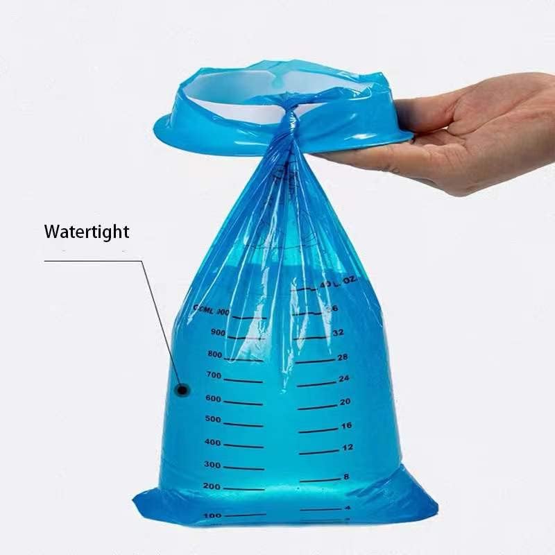 Bolsas de vómito, paquete de 20 bolsas Emesis de 33.8fl oz, resistentes a las fugas, portátiles, bolsas de barf desechables, Puke, vomita, bolsas de