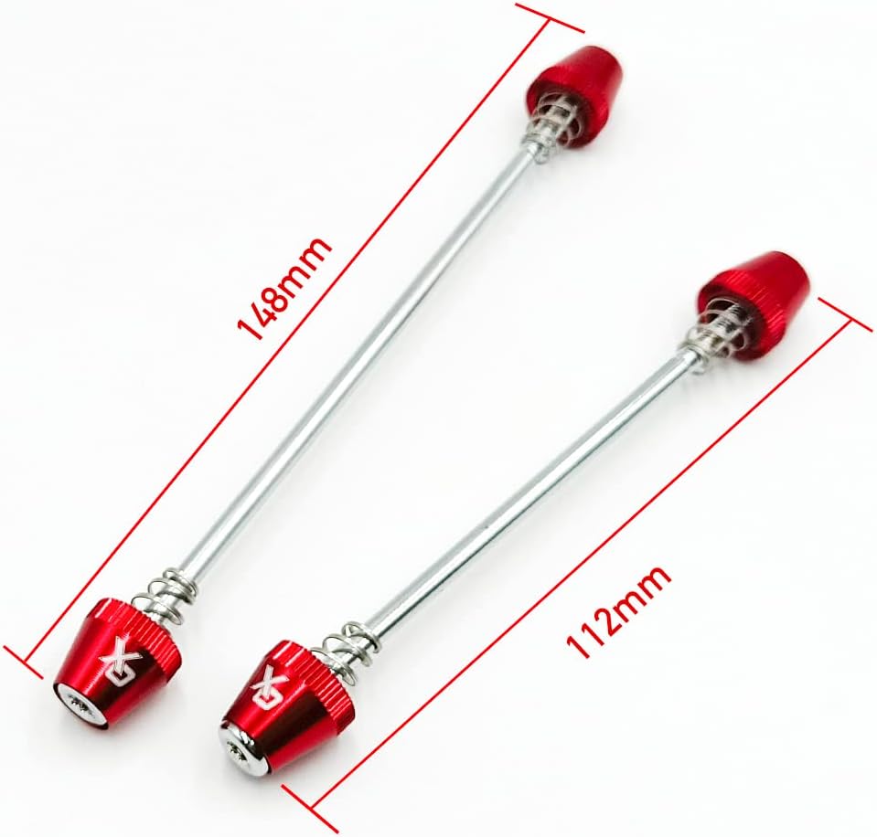 Pincho de bloqueo antirrobo 7 lóbulos cubo de rueda de bicicleta y 10 muelles (rojo)