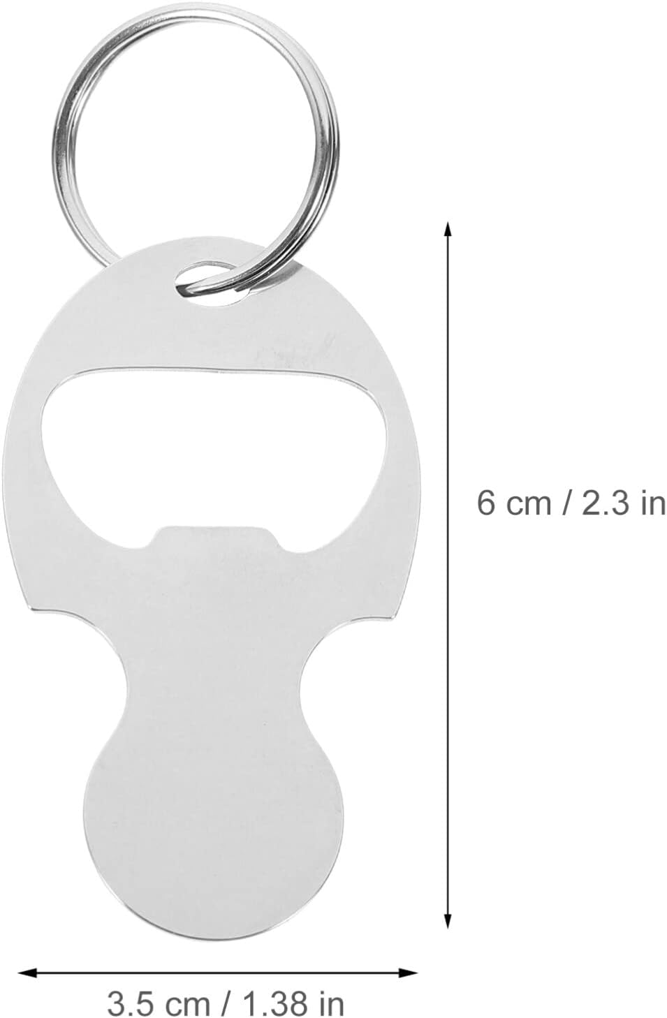 Gadpiparty 6 piezas de fichas de carrito de compras de aleación de aluminio, prácticos abrebotellas, llavero de metal antipérdida para hombres y