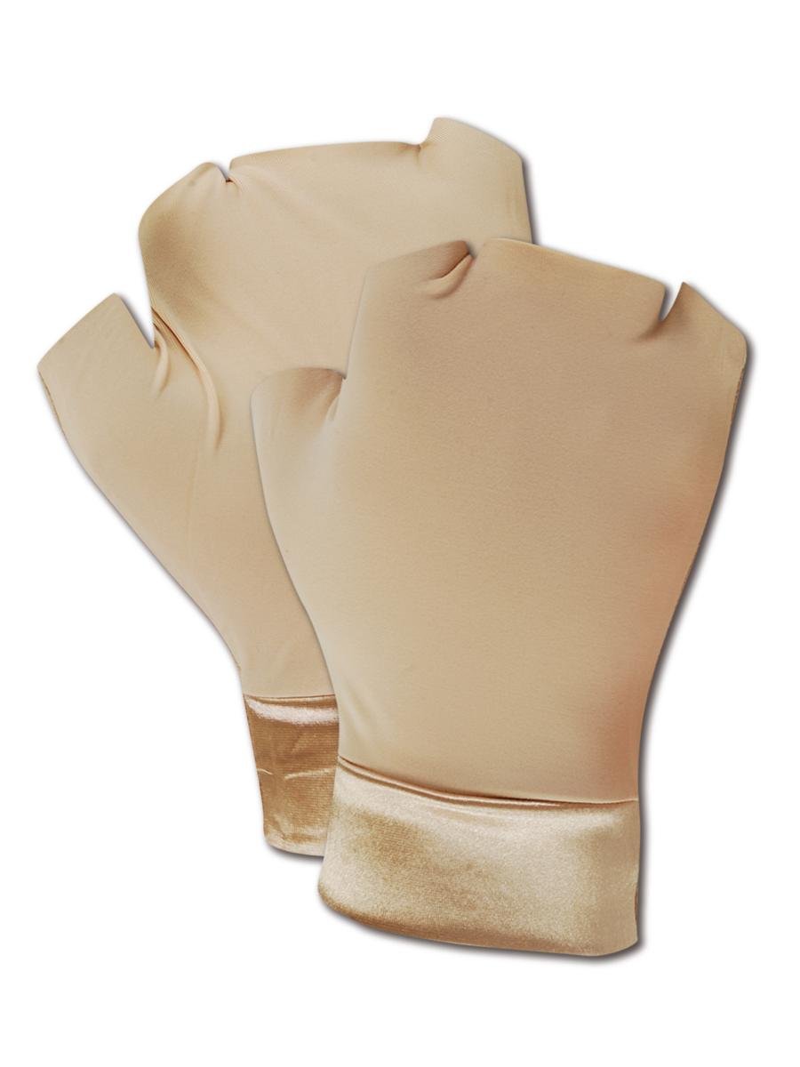 Occunomix MC450M – Guantes de soporte, sin dedos, nailon y elastano para manos y muñeca, talla M, color beige (un par)