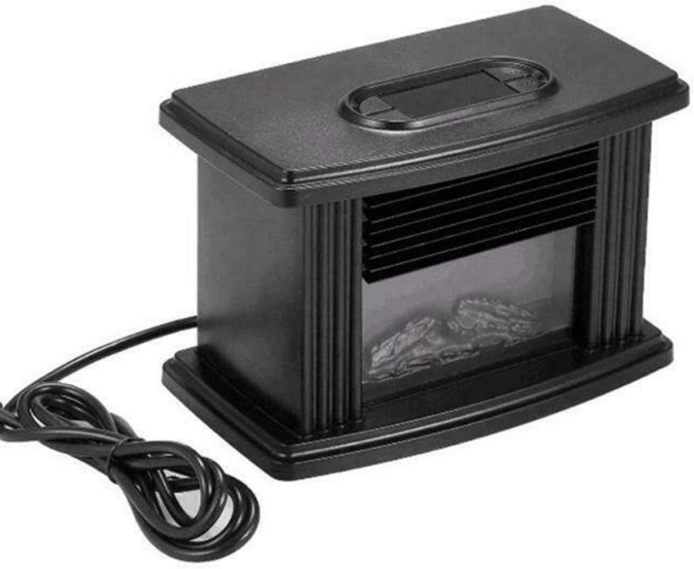 Calentador eléctrico de chimenea para interiores, mini estufa de chimenea independiente con simulación 3D ajustable de 3 engranajes de tecnología de