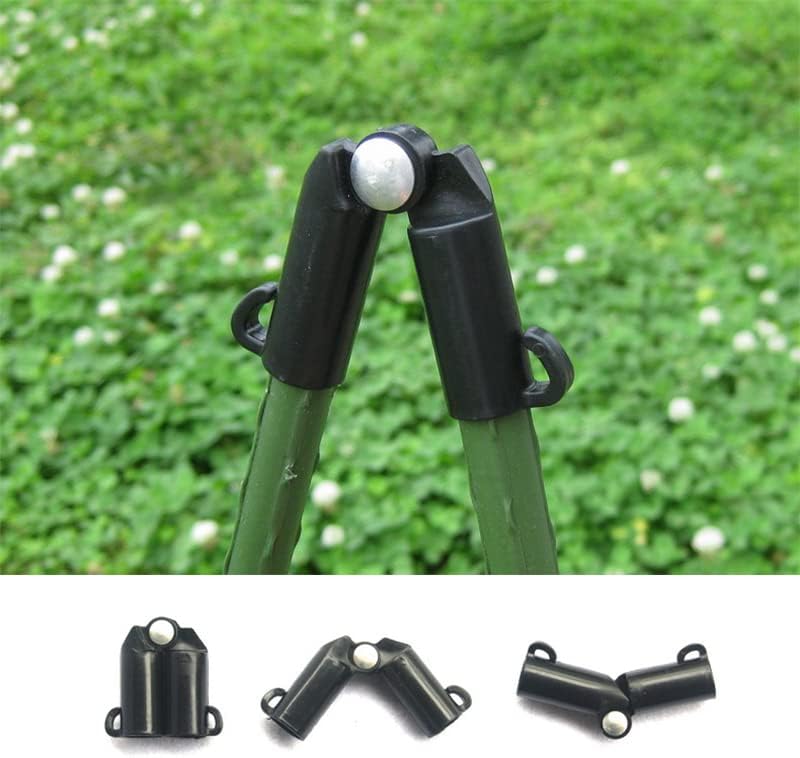 Juego de 4 estacas ajustables de plástico de 0.630 in para jardín, tipo B, conector con hebilla para juntas, estacas de jardinería para tomates,