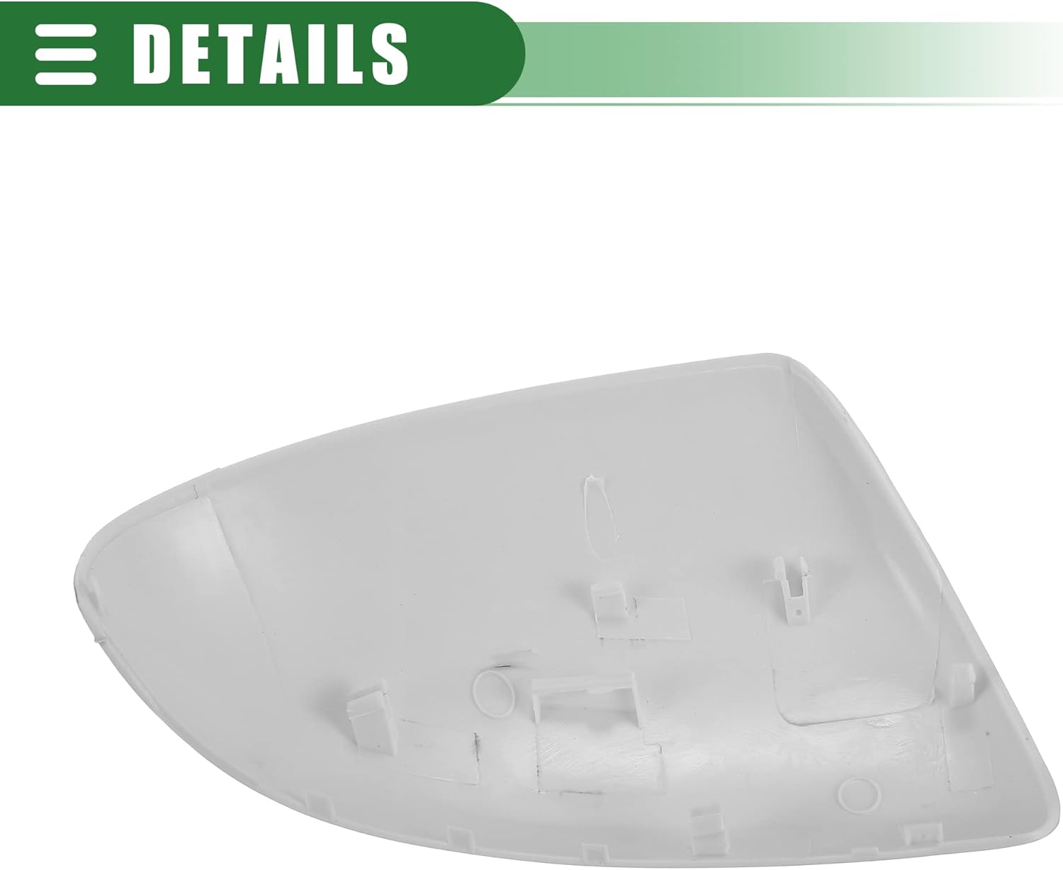 Motoforti Tapa para espejo retrovisor izquierdo, para Mazda 2 DEMIO 2007-2014, ABS, GS1E691N1A23 GS1E-69-1N7A-87 69-1N7A, color blanco