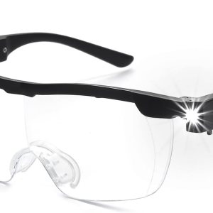 OKH 200% lupa con luz, anteojos de aumento recargables con luz LED, lentes de aumento de visión brillante, manos libres, para trabajo cercano, OKH 200% lupa con luz, anteojos de aumento recargables con luz LED, lentes de aumento de visión brillante, manos libres, para trabajo cercano,