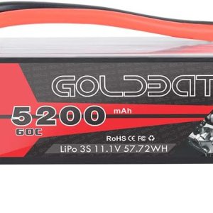 GOLDBAT 5200mAh 60C 11.1V 3S Lipo RC Batería corta con conector T Softcase Pack para RC Car Truck Quadcopter Avión Helicóptero Barco