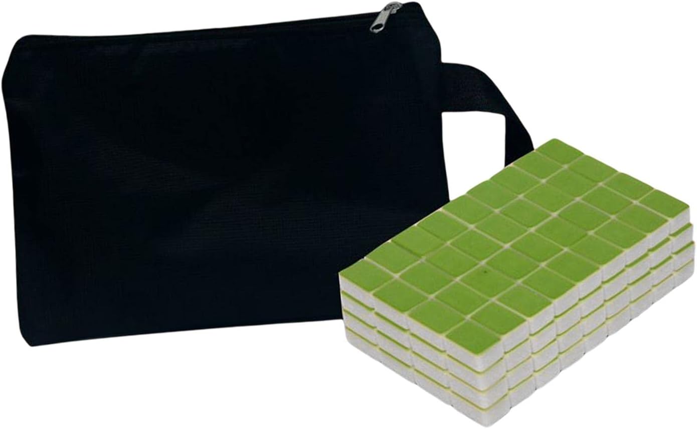 MYCENSE Mahjong de 144 azulejos, mini juego de mahjong, juego de mahjong chino profesional, mini mahjong de viaje para viajes, verde