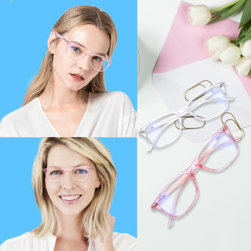 Paquete de 2 lentes de lectura progresivos multienfoque para hombres y mujeres, bloqueo de luz azul para computadora, lectores antifatiga ocular