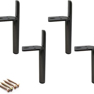 4 patas metálicas de hierro para muebles de sofá, patas de mesa de café, para cajones, estantería, cocina, baño, capacidad 2,204.6 lbs, con 4 patas metálicas de hierro para muebles de sofá, patas de mesa de café, para cajones, estantería, cocina, baño, capacidad 2,204.6 lbs, con