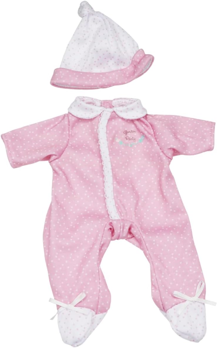 JC Toys Berenguer Boutique  Conjunto de muñeca La Baby  2 piezas rosa, blanco y estampado floral  Lavable  A partir de 2 años  Se adapta a muñecas