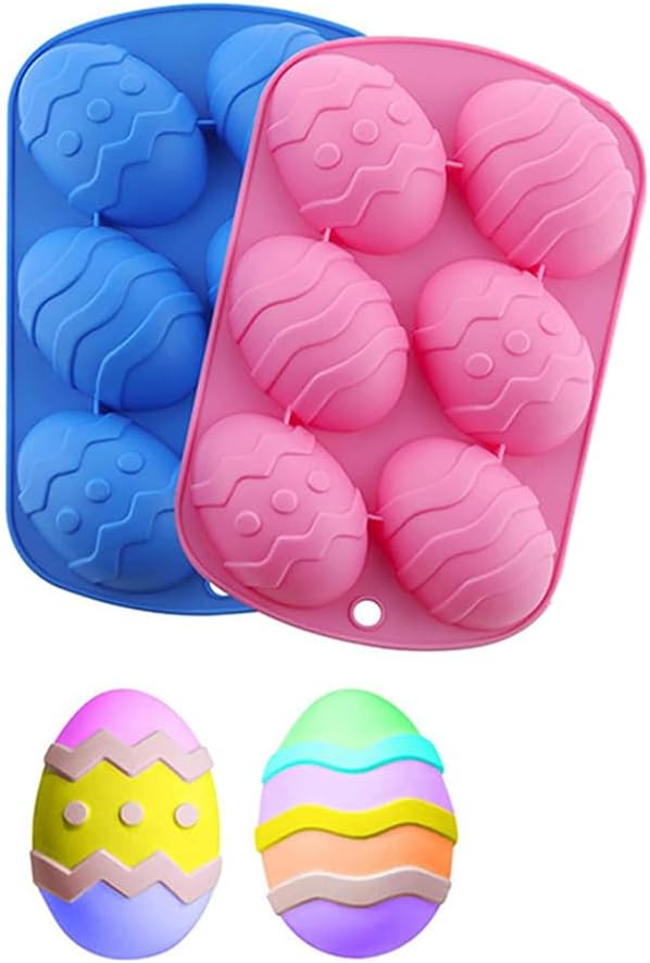 Molde de silicona para huevos de Pascua, molde para hornear en forma de huevo, molde de chocolate para decoración de fiestas temáticas de Pascua