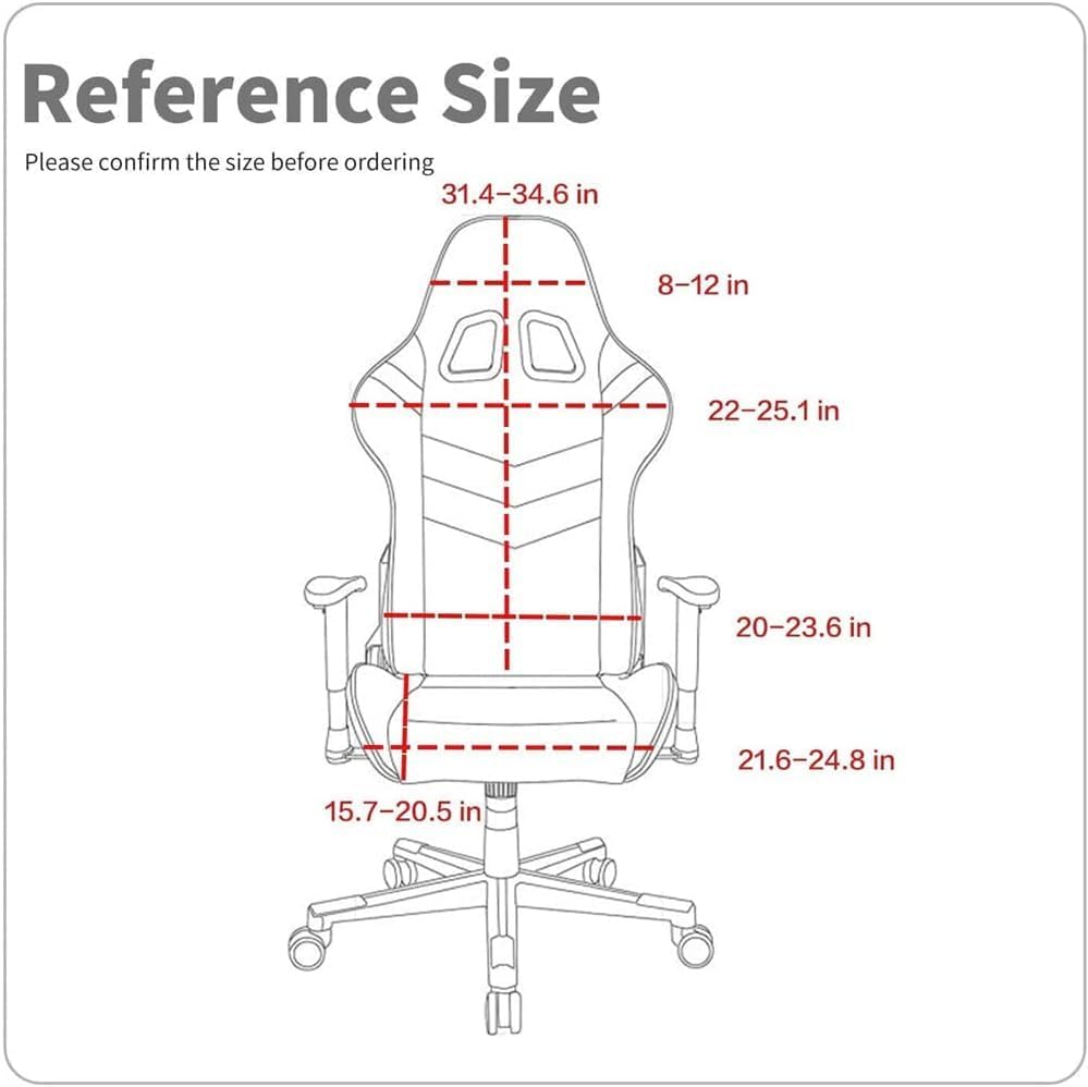 LUCOJET Funda para silla de oficina para videojuegos, elástica, lavable, antipolvo, para sillón, silla giratoria, silla de juegos, silla de jefe de