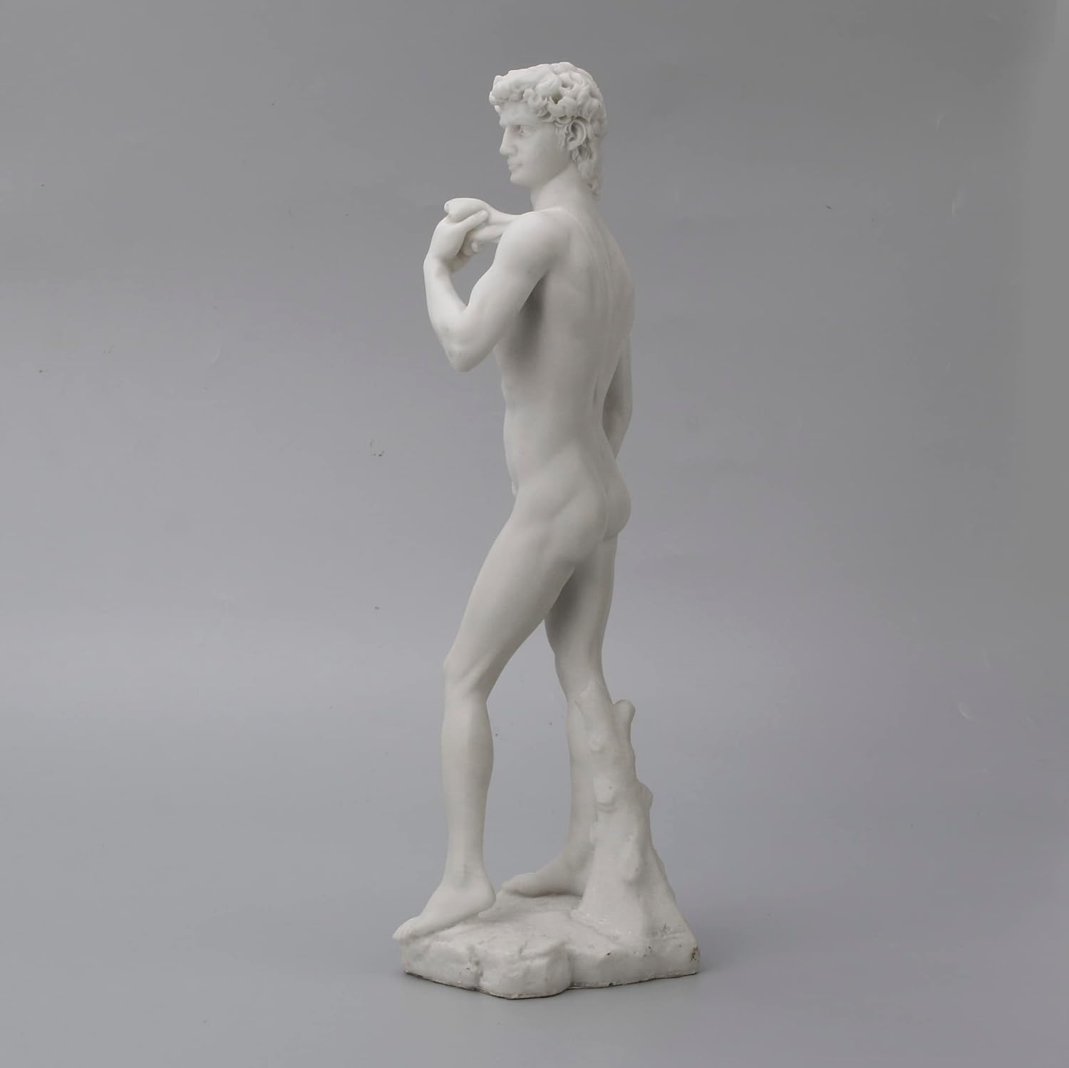 Veronese Design 13 pulgadas David por Michelangelo Estatua Escultura Resina Escultura Blanco Mármol Acabado
