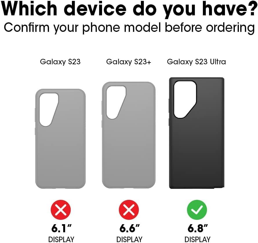 OtterBox Galaxy S23 Ultra (solamente) – Funda de la serie Symmetry – Sage Advice (verde) – Compatible con carga inalámbrica – Bordes elevados para