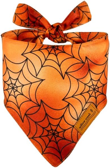 Willow Creek Pet Apparel Pañuelo bandana para perro o cachorro  Halloween paquete de 2  Tela duradera de doble capa  Lindo y moderno  Todas las