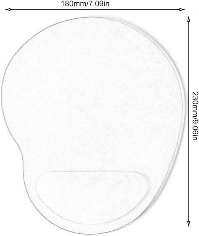 Alfombrilla de mouse con reposamuñecas, alfombrilla de mouse de EVA para juegos, base de goma antideslizante para laptop, PC, oficina, trabajo (gris)