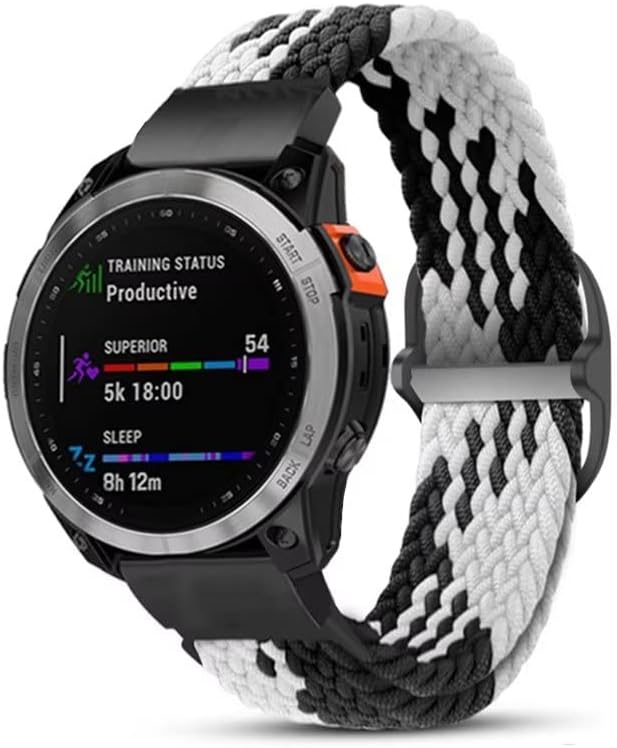 Correa de reloj de nailon compatible con Garmin Fenix 77x6x Pro6 Pro GPS para Fenix 5 GpsFenix 5 Plus correa de repuesto deportiva elástica