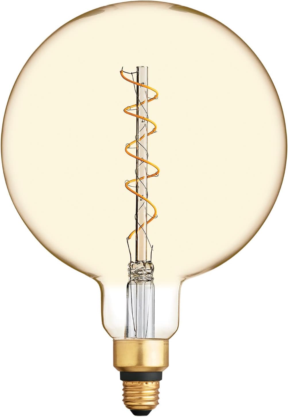 GE Bombilla LED de estilo vintage, 40 vatios, acabado ámbar, bombilla globo grande G63 (paquete de 1)