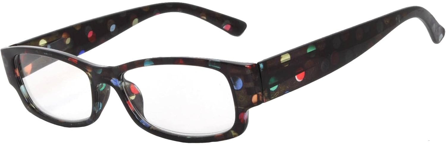 OWL Readers 5 Pack of Elegant Womens Reading Glasses with Beautiful Patterns for Ladies Deluxe Spring Hinge Stylish Look
