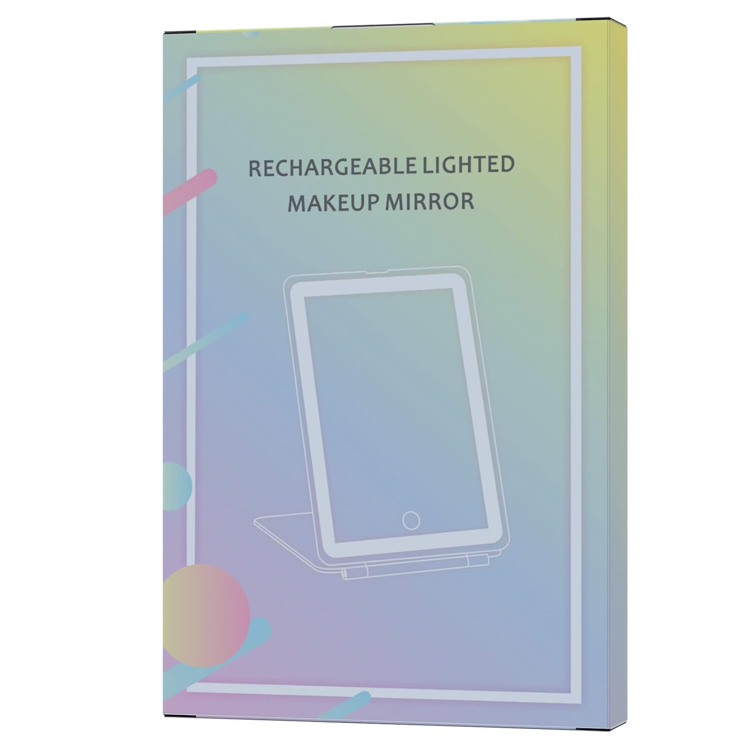 FUNTOUCH Espejo de maquillaje de viaje recargable con luces y espejo de aumento de 10X, espejo de tocador iluminado portátil con 80 LED, batería de