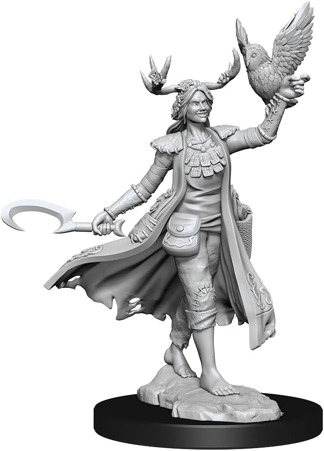 Dungeons & Dragons Frameworks Human Druid Female – Sin pintar, sin montar en abeto y mini personalizable  WizKids D&D Figure