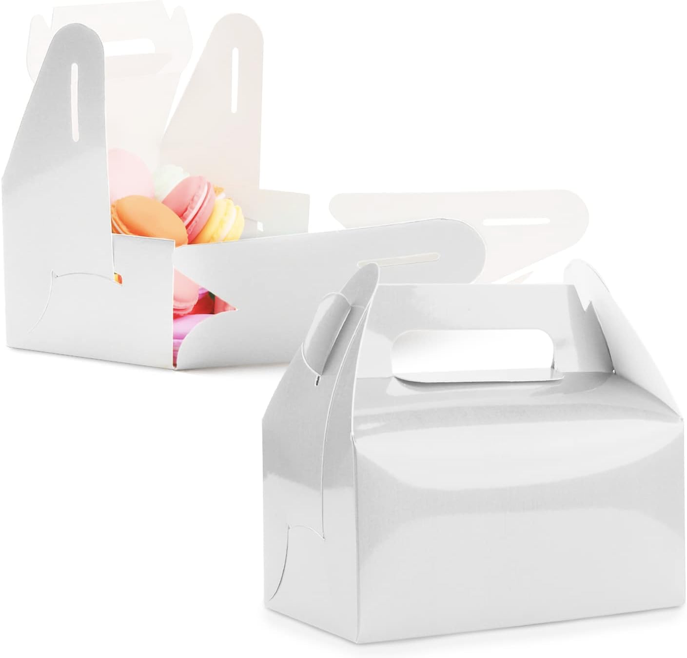 Lainrrew 30 cajas de dulces a dos aguas, pequeñas cajas de regalos de fiesta de Navidad, caja de regalo de papel kraft para decoraciones de fiesta