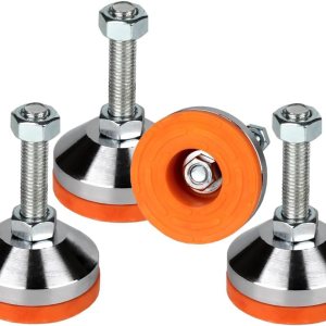 MROUDELUO Pies de nivelación resistentes, nivelador de piernas de 2.36 pulgadas de diámetro, patas niveladoras ajustables con rosca M12, capacidad MROUDELUO Pies de nivelación resistentes, nivelador de piernas de 2.36 pulgadas de diámetro, patas niveladoras ajustables con rosca M12, capacidad