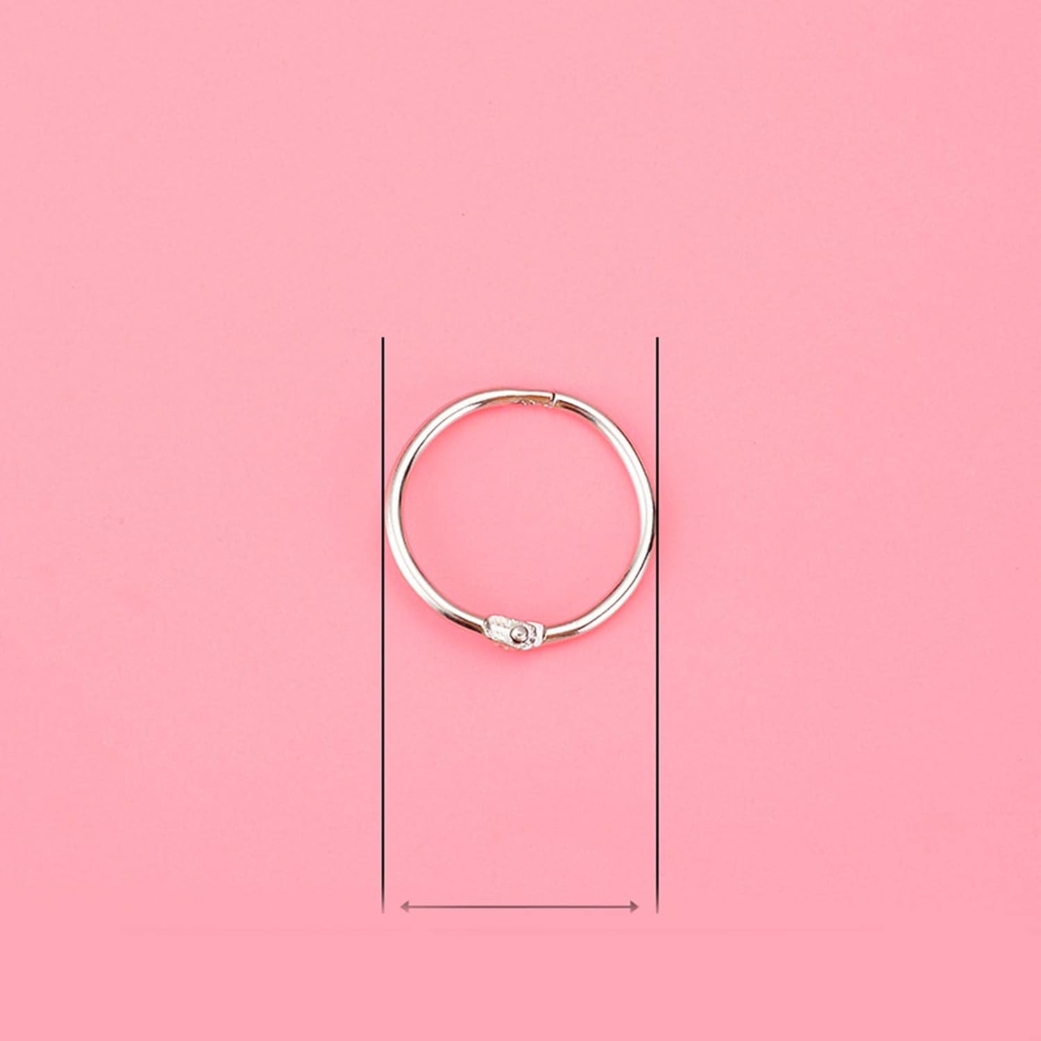 100 anillos para carpeta de hojas sueltas, llavero, anillos de metal para libros, anillos redondos de acero inoxidable para suministros escolares de