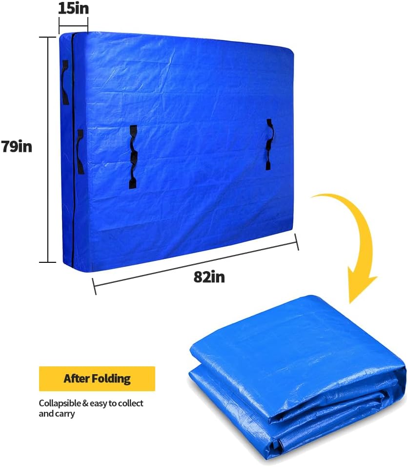 Gulrear Bolsas de colchón para protector de mudanza, funda de colchón reutilizable tamaño King con cremalleras y asas de transporte que hacen que