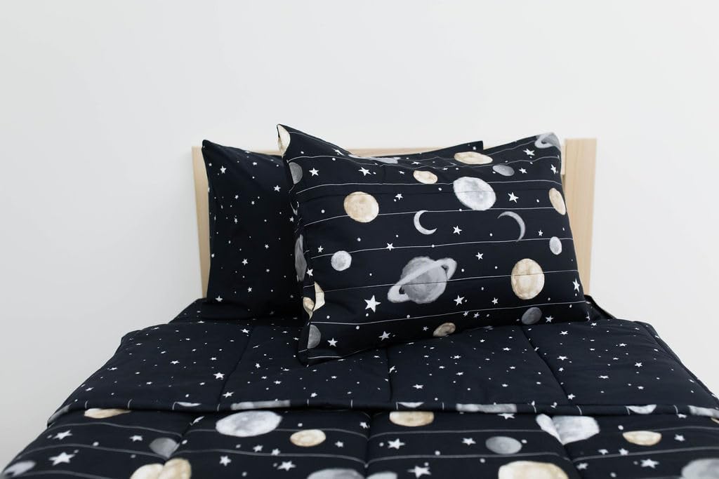 Beddy’s Nod & Winks – Juego de ropa de cama con cremallera individual para niños, juego de funda de colchón, sábanas y edredón con cremallera fácil,