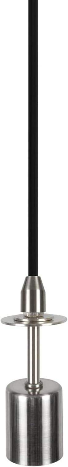 Aspen Creative, Negro, 72222-11 Lámpara colgante de techo con pantalla de tela imperio de tapa dura de transición, 12 pulgadas de ancho