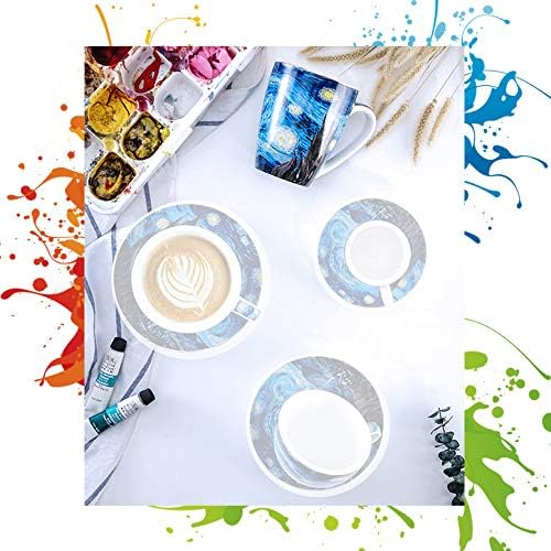 Vincent Van Gogh Art The Starry Night – Taza de café de porcelana (americano, 14 onzas)