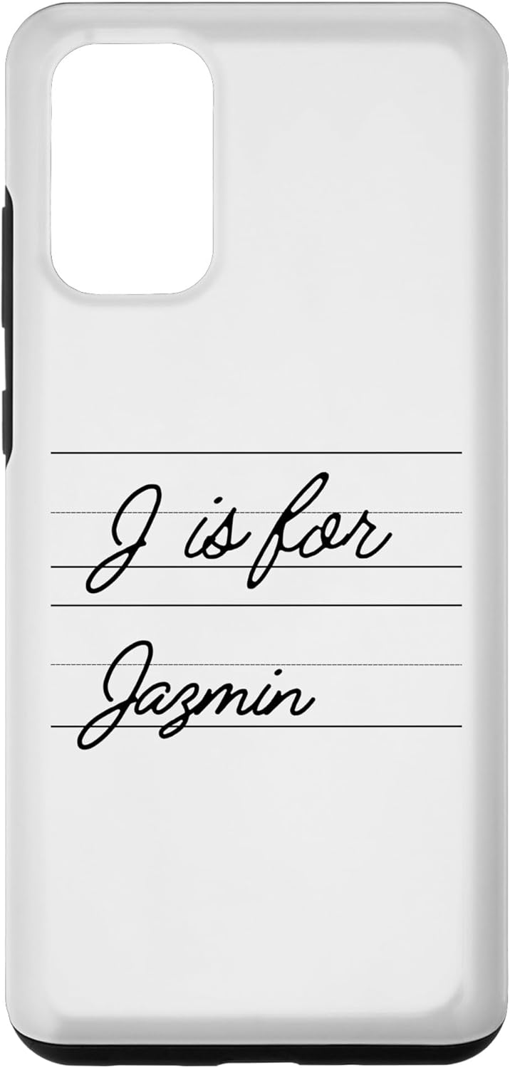 Galaxy S20+ Personalized J is for Jazmin Name Student Kindergarten Girl Case