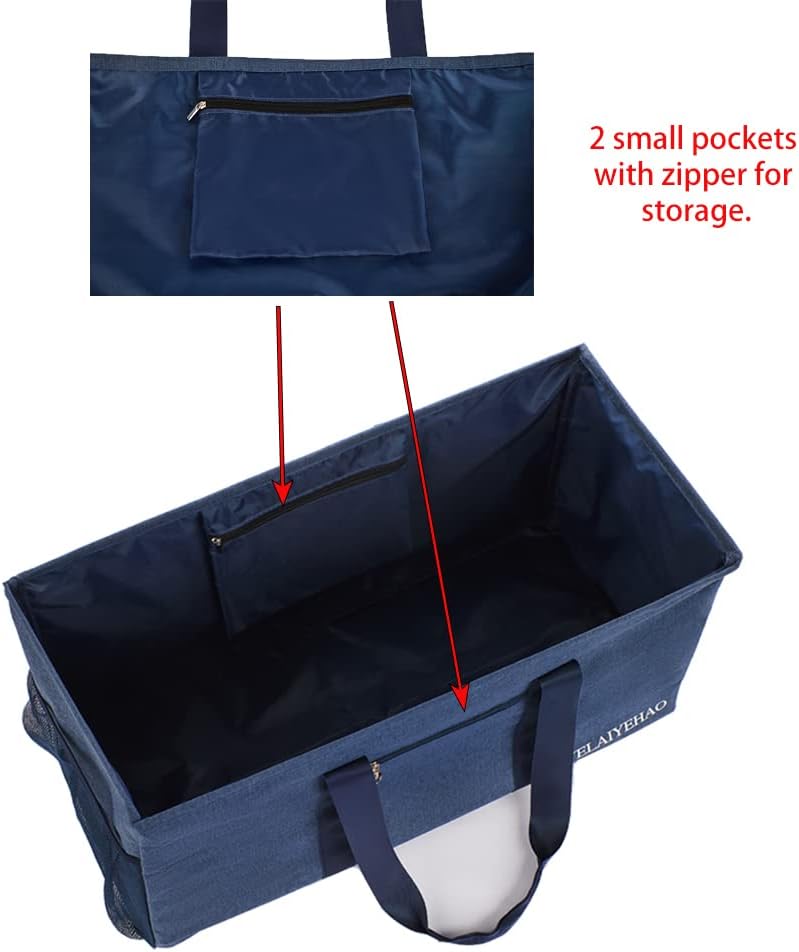 Bolsa grande de utilidad, plegable para almacenamiento, piscina, playa, compras, picnic, lavandería, gimnasio y equipaje