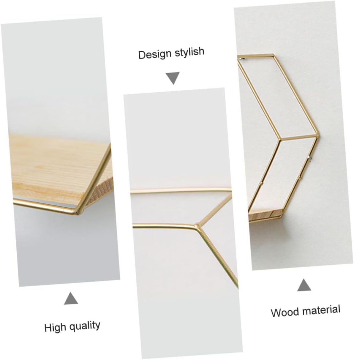 Cabilock Estante de pared para plantas pequeñas, soportes de metal para contenedores de madera, estantes de pared, decoración de alambre hexagonal,