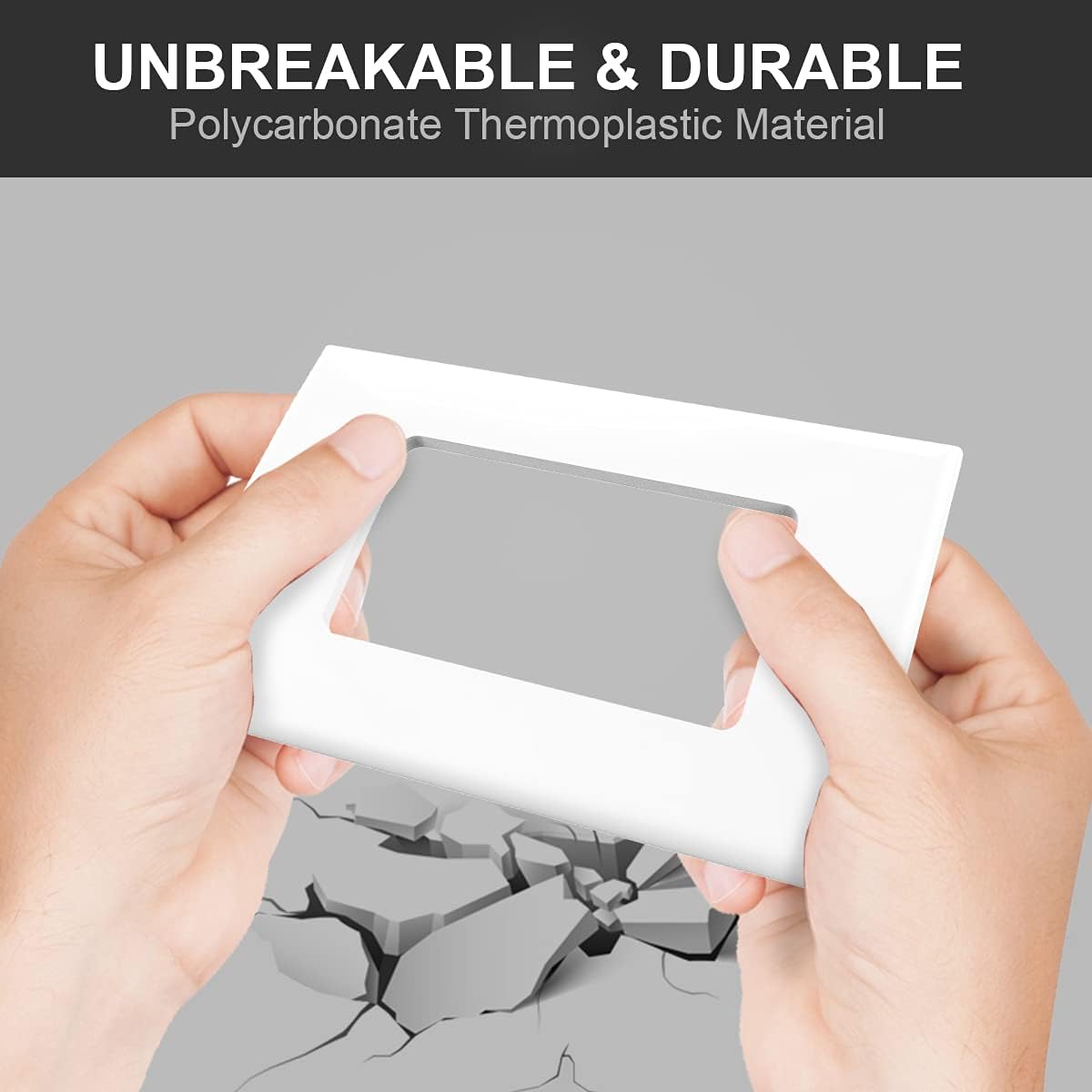 Placa decorativa de pared de 1 banda, cubierta de enchufe de receptáculo, para interruptores de luz, atenuadores, GFCI, receptáculo, salida USB,